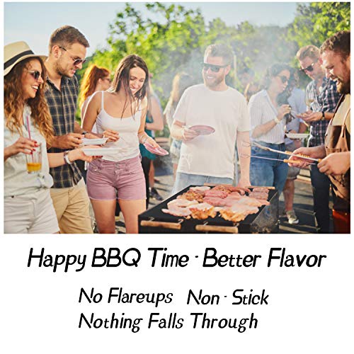 YRYM HT Grill Mat 6 Set BBQ Grill Mats 100 Non Stick Black Grill