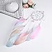 DrCor Small Dream Catcher for Kids Pink Girls Dream Catcher for Car Bedroom Nursery Teepee Baby Shower Decorations，4x21 Inch