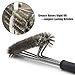 BBQ Grill Brush Outdoor Barbecue Cleaning Scraper Cleaning Tool - 18'' Heavy Duty 3 In 1 Stainless Steel Woven Wire Cleaner for Char-Broil, Weber, Porcelain, Infrared Grills (Storage Bag included)