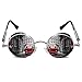 ROCKNIGHT Polarized Sunglasses Round Gothic Steampunk Shades For Men UV400 Sunglasses Metal Frame Rim Sunglasses