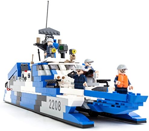MakeFunToys(TM) Building Block MARINE CORPS Series STEALTH MISSILE BOAT 578+pcs