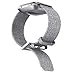 QIBOX Bands Compatible Fitbit Versa, Replacemement Woven Fabric Wrist Strap Quick Release Watch Band Classic Square Stainless Steel Buckle Compatible Fitbit Versa Fitness Smart Watch(Gray)