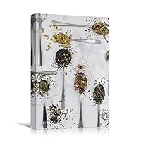 Canvas Wall Art Spices Farmhouse/Country Food Fun Kitchen Multicolor Photography Spices - 12x18 inches