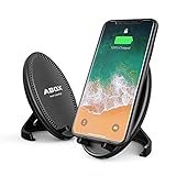 Fast Wireless Charger, ABOX Qi Wireless Charging Pad Stand with Cooling Fan for Samsung Galaxy S8/S8 Plus/S7/S7 Edge/S6 Edge Plus/Note 5, Standard Charge for iPhone X/8/8 Plus