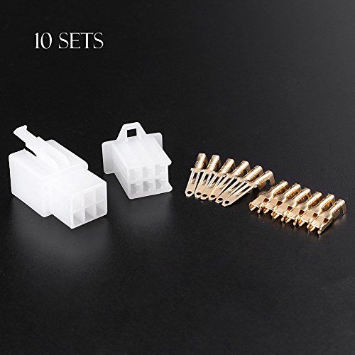 Soosee 50 PCS 2.8mm 2 3 4 6 9 Pin Automotive Electrical Wire Connectors Pin Header Crimp Wire Terminals