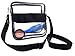 Football Stadium Approved Clear Messenger Bag Clear Shoulder Bag Transparent Purse with Adjustable Strap (Black)