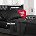 Nestl King Size Sheets Set - 4 Piece King Sheets, Deep Pocket, Hotel Luxury, Extra Soft, Breathable and Cooling, Black King Bed Sheets