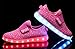 KALEIDO Kids 7 Colors LED Light up Shoes Sneakers for Boys Girls (11 M US Little Kid/EU 28, Pink)