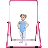 DOBESTS Gymnastics Bar, Kids Folding Horizontal Bar, Adjustable Height Gymnastic Horizontal Bars, Gymnastic Training Equipmen