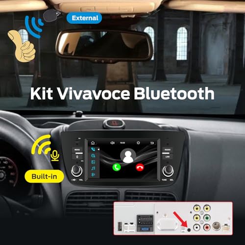 Car Radio Linux Lightning Start Compatible Fiat Doblo 2010-2015 | Quick Installation | CarPlay/Android Auto Wireless/FM/AM/RDS/USB | DSP 100W |