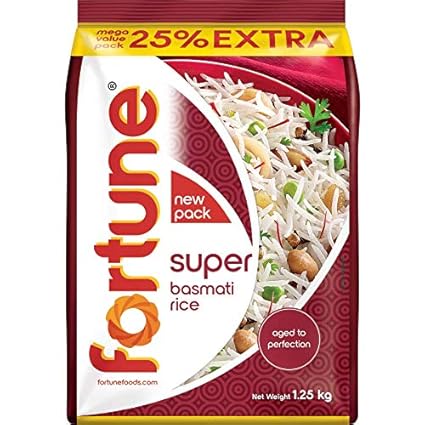Fortune Super Basmati Rice, 1kg with 25% Extra