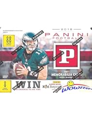 2018 Panini NFL Football EXCLUSIVE HUGE Factory Sealed Blaster Box with MEMORABILIA Card! Look for Rookies & Autograph&rsquo;s of Baker Mayfield, Sam Darnold, Saquon Barkley, Josh Allen & Many More! WOWZZER