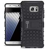 Galaxy Note 7 Kickstand Case, CoverON [Atomic Series] Hybrid Armor Cover Tough Protective Hard Kickstand Phone Case for Samsung Galaxy Note 7 - Black