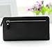 BaoLan Women's Wallets Leather Wristlet Clutch Long Wallet Card Holder with Wrist Strap Wallets for Women Black