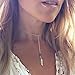 Doinshop Women Chain Pendant Statement Bohemian Turquoise Feather Tassel Necklace