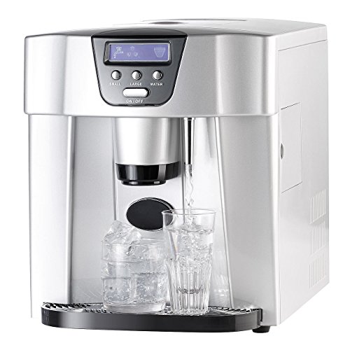 Rosenstein & Söhne Eiswürfelbereiter: Eiswürfelmaschine EWS-2300, Eis- und Wasserspender (Eiswürfelmacher, Eiswürfelspender, Eiswürfelmaschiene)