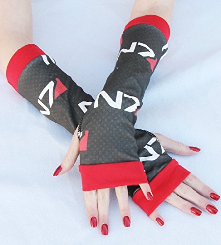 Mass Effect Gamer Arm Warmers Fingerless Gloves