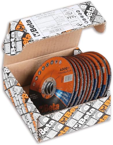 Beta 11021 125X3,2 - Disques à tronçonner à moyeu déporté pour l'acier et l'inox Performance elevée et bonne durée de vie