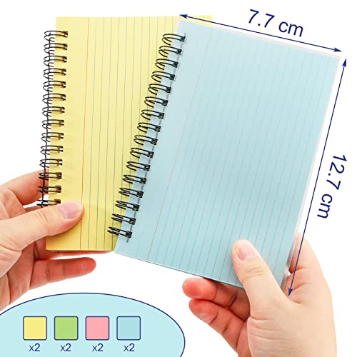Koogel 8 Packs Index Cards, 400 Sheets Flash Cards 5x3 Inches Coil Multicolor Revision Record Cards Note Taking Paper for School Learning Memory Memo Scratch Pad Notebook Presentation Speech