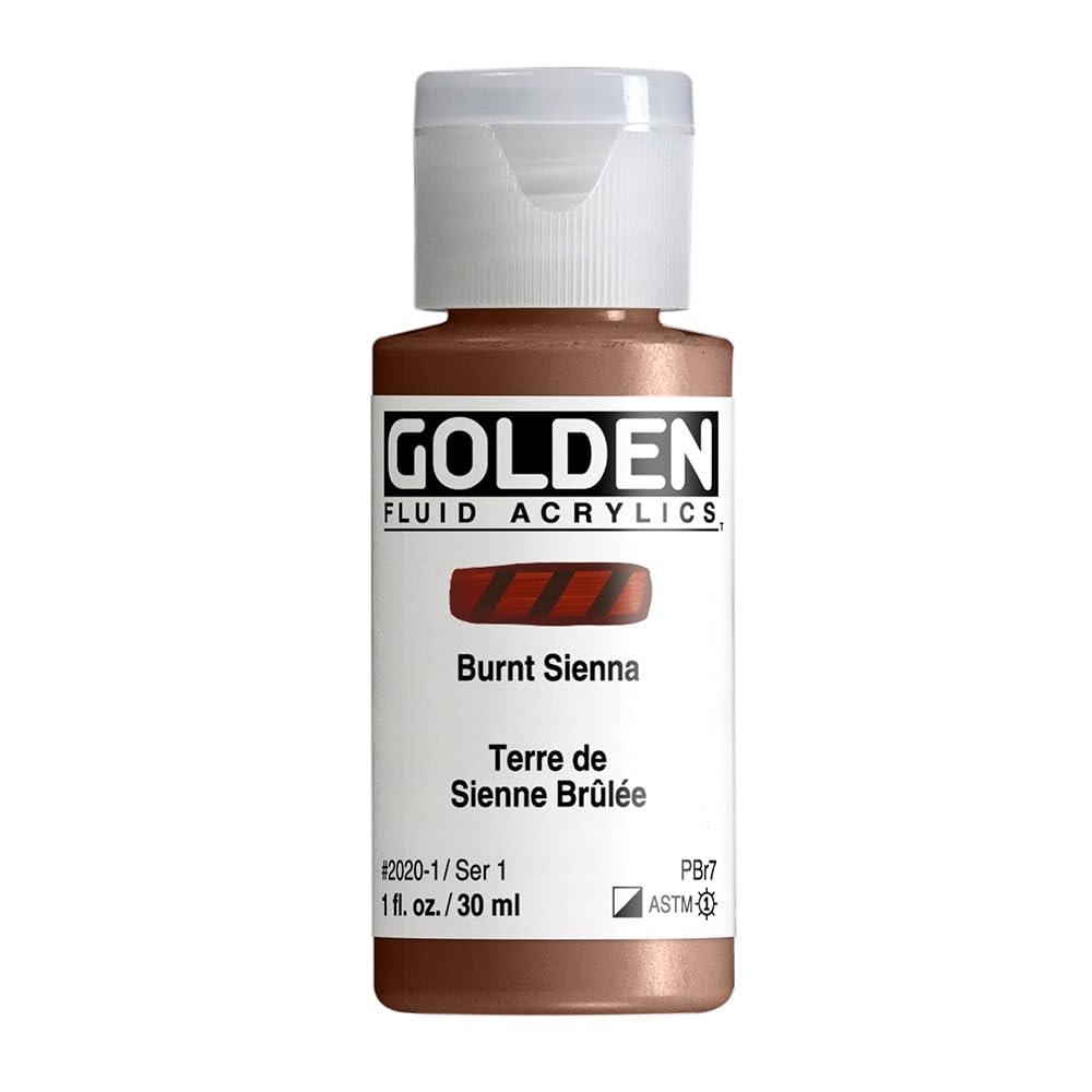 Pro-Art Brownt Sienn-Golden Fluid Acrylic, Acrylic, Multicolour — image 1