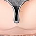 ROPALIA Seamless Yoga Sports Bra No Rims Padded Push Up Racerback Fitness Tank Top Light Grey L