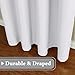 H.VERSAILTEX Room Darkening Linen Curtain for Bedroom/Living Room Extra Wide Blackout Curtains 100 x 84 Inches for Patio Glass Door, Primitive Textured Thick Linen Burlap Fabric, Heather Pure White
