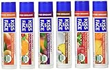 Kiss My Face Organic Lip Balm - 6 Pack (Coconut Pineapple, Cranberry Orange, Sliced Peach, Ginger Mango, Strawberry, Passion Fruit)