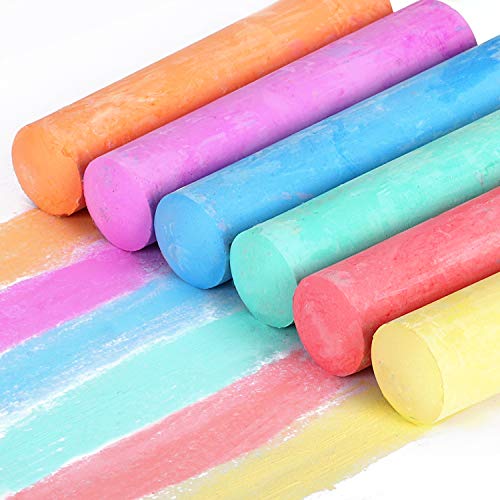 Sidewalk Chalk Bulk, Jumbo Chalk, Chalk for Outside for Kids 35 Pieces Washable Tapered Chalks for Party Favors and Gifts