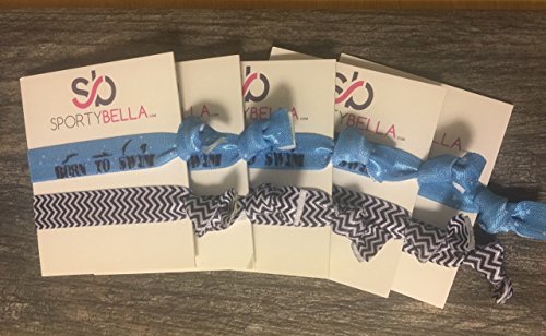 Infinity Collection Swimming Hair Ties- Girls Swimming Accessories- Swim Jewelry for Swimmers
