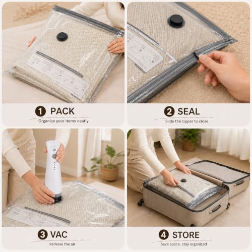 Vacuum Storage Bags with Pump, Space Saver Travel Vacuum Storage Bags for photo 10
