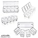 Boxing Week Sale - Best Acrylic Condiment Tray, Excellent Gift, 4 Removable Pots with Separate Lids and Spoons. Ice Chamber. Condiments, Candy, Nuts, Fruit, Seasoning And Spice Rack Compartments Dish