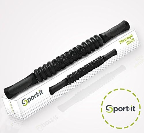 Premium Quality Massage Stick || Sport-it Fitness 18" Foam Muscle Roller Designed for Quicker more Comfortable Relief. Sore, Tight, Cramped Muscles and Joints Recovery.