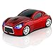 CHUYI Wireless Sport Car Mouse Optical Mouse Mice Ergonomic Design for Computer Laptop Red Christmas Gift