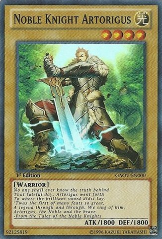 Yu-Gi-Oh! - Noble Knight Artorigus (GAOV-EN000) - Galactic Overlord - 1st Edition - Super Rare