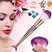Affei 5pcs Mermaid Makeup Brushes Set For Foundation Eyebrow Eyeliner Blush Concealer Blending Brushes Cosmetic Beauty Tool With Silicone Makeup Sponge (Colorful)