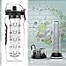Fruit Bottle, CAMTOA 32oz/900ml Fruit Infuser Water Bottle, BPA-Free and Non-Toxic Tritan Plastic, Leak Proof with Length Infusion Basket and Timer Marker (Cleaning Brush Included)