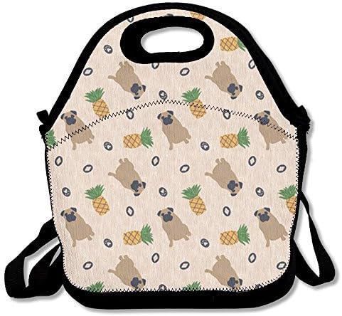 Primitive Pug And Pineapple Lunch Bags