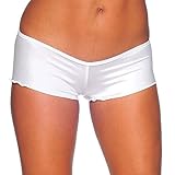 iHeartRaves Scrunch Back Ultra Low Rise Micro Rave Dance Booty Shorts (One Size)