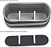 Silver Mosaic Bathroom Counter Vanity Organizer, Countertop Cosmetic Makeup Holder Hair Brush Caddy Hair Accessories Storage, 3-Compartments Decorative Bath Organization (Silver Gray)