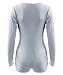 Begonia.K Women's Long Sleeve Romper Deep V Neck Botton Knitted Bodycon Jumpsuit