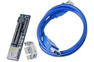 PCI-E Riser PCI-Express X1 to X4 Extender Adapter with 30cm USB 3 0 Extension Cable Plug and Play Gold-Plated Contacts Space-