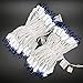 YULETIME 200 Blue Christmas Lights, Pack of 2 Sets 33 Feet 100 Count UL Certified Incandescent String Lights (Blue - White Wire)