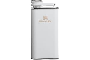 Stanley Classic Easy Fill Wide Mouth Flask 8 oz | Leakproof Hip Flask | Hinge Connected Never Lose Cap | Insulated Stainless 
