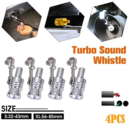 Sound Maker,TADAMI Car Auto Exhaust Pipe Straight Tailpipe Accessory Loud Whistle Sound Maker Professional Parts & Accessories (S, Silver)
