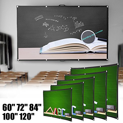 LiPing 84Inch Hd Projector Screen 16:9 Home Cinema Theater Projection Portable Screen Use Of Good Effect (White)