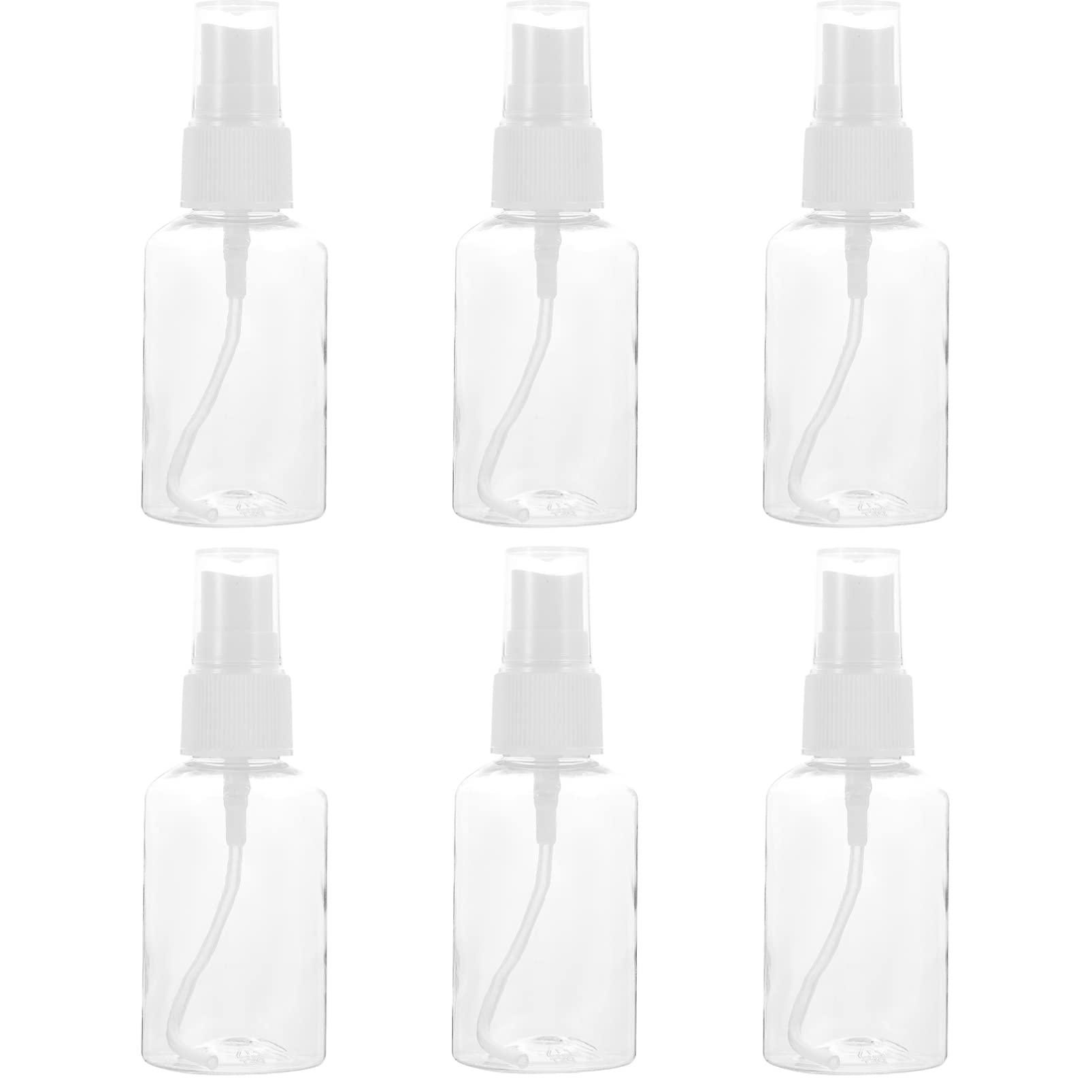 Frcolor Empty Plastic Sample Bottle Containers for Water or Liquids - 50 ml, Pack of 6
