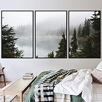 3 Piece Framed Canvas Wall Art Calming Waters Canvas Prints Home Artwork Decoration for Living Room,Bedroom - 16