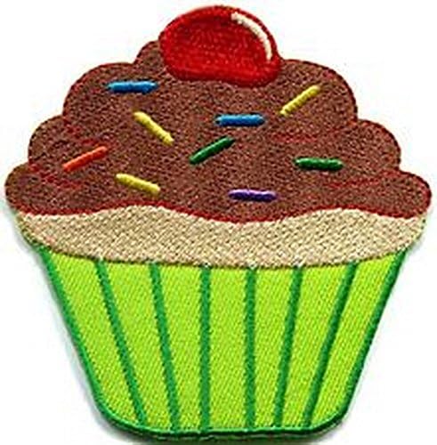 Spinner Patches Cupcake retro disco fun applique iron-on patch IG #204 Idea Bag Cloth Tee Shirt
