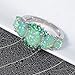 CiNily St Patrick's Day Silver Plated Green Opal Emerald Gemstone Ring Size 8