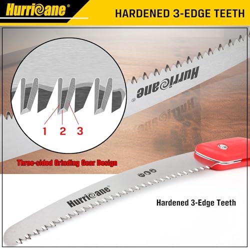 HURRICANE 10" Folding Hand Saw, SK5 Steel Blade with Triple-Cut Razor Teeth photo 12